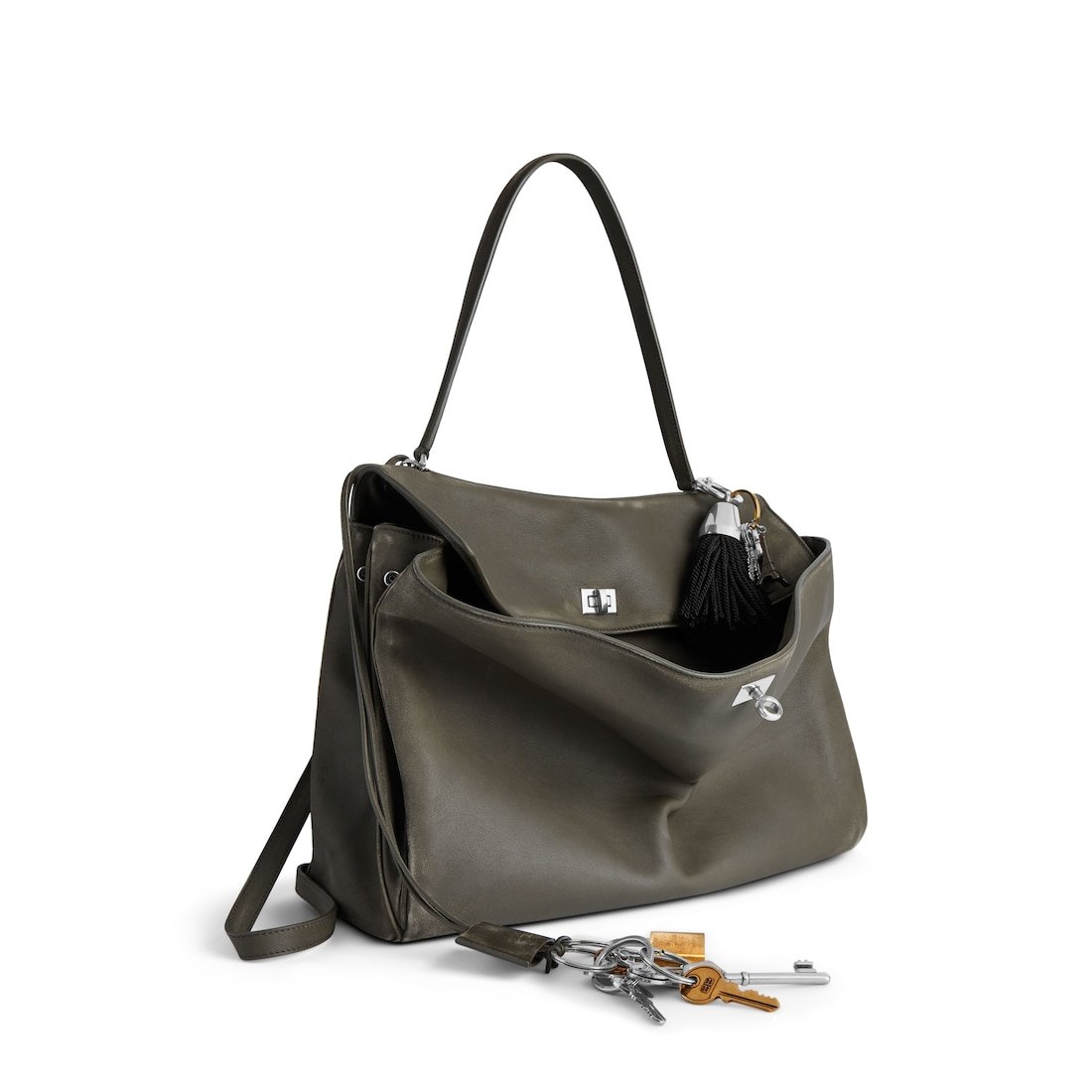 Balenciaga Sac À Main Rodeo Grand Avec Charms pour Femme en Kaki