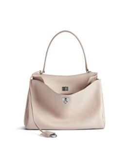 Balenciaga Sac À Main Rodeo Moyen en Amande