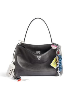 Balenciaga Sac À Main Rodeo Moyen Avec Charms en Gris