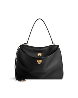 Balenciaga Sac À Main Rodeo Moyen Cuir De Veau Grainé en Noir – Réf. BPC-85070