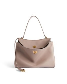 Balenciaga Sac À Main Rodeo Moyen Cuir De Veau Grainé en Sésame