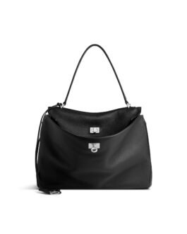 Balenciaga Sac À Main Rodeo Moyen Cuir De Veau Grainé en Noir – Réf. BPC-85182
