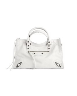 Balenciaga Sac Le City Moyen pour Femme en Blanc Optique