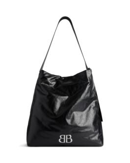 Balenciaga Sac Hobo Monaco Moyen pour Homme en Noir