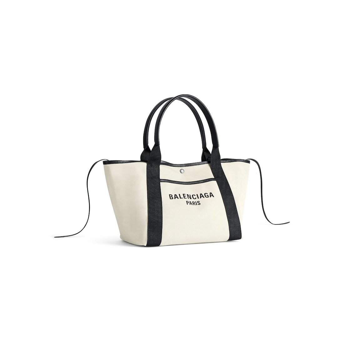 Balenciaga Sac Cabas Biarritz Moyen pour Femme en Naturel/noir