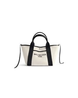 Balenciaga Sac Cabas Biarritz Petit en Naturel/noir