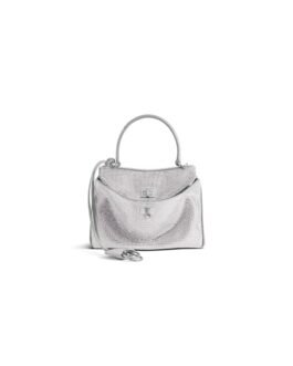 Balenciaga Sac À Main Rodeo Mini Avec Strass pour Femme en Gris Fumée