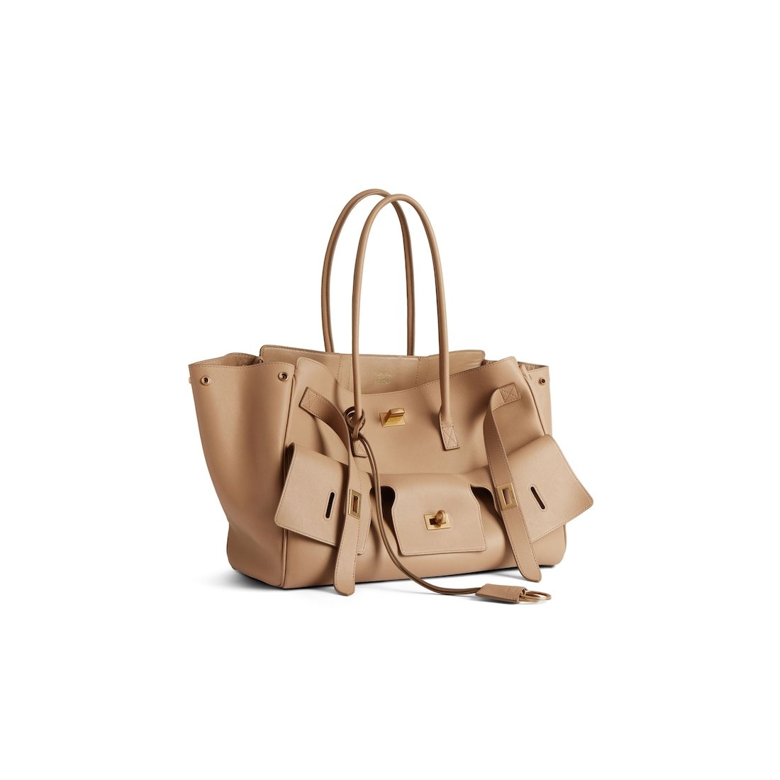 Balenciaga Sac Carry All Bel Air Moyen pour Femme en Latte