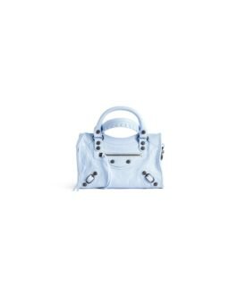 Balenciaga Sac Le City Mini pour Femme en Bleu Nuage