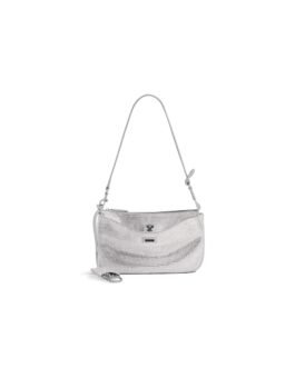 Balenciaga Pochette Sling Rodeo Avec Strass en Gris Fumée