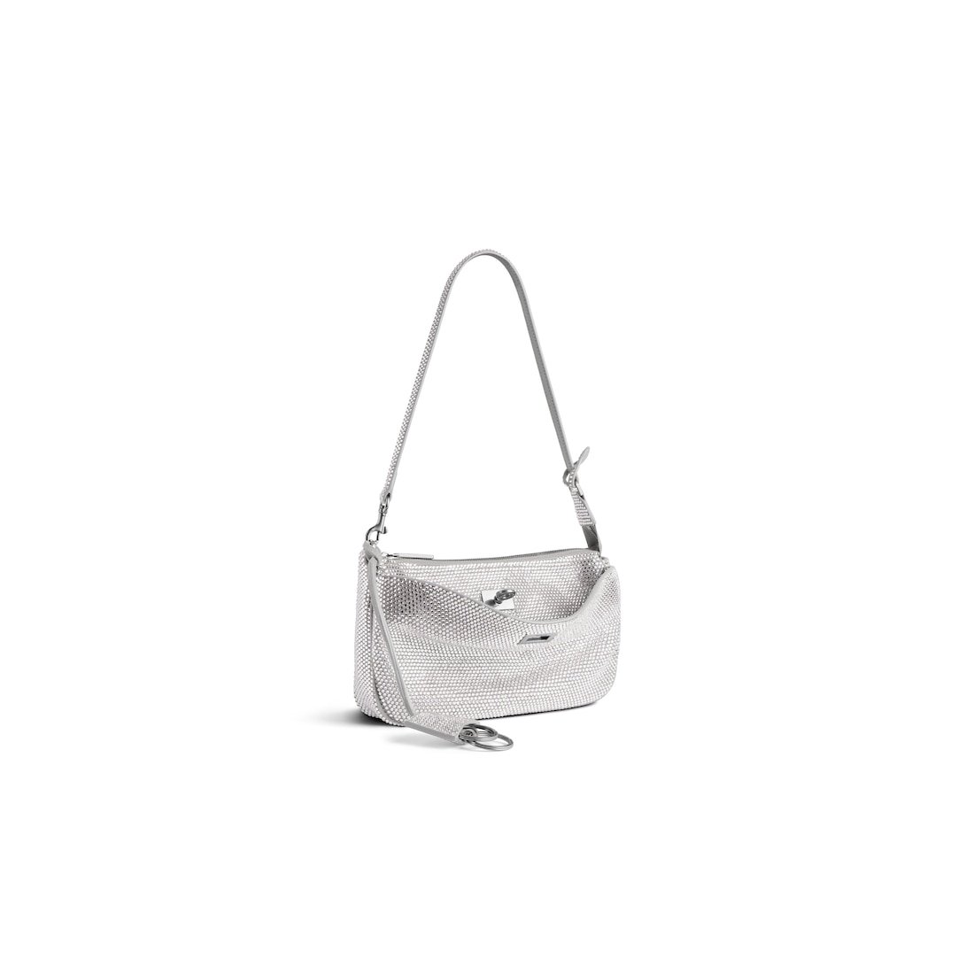 Balenciaga Pochette Sling Rodeo Avec Strass pour Femme en Gris Fumée