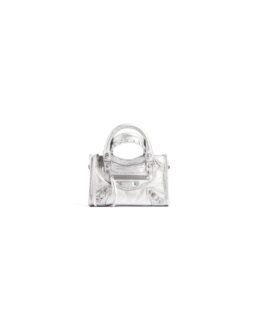 Balenciaga Sac Le City Nano en Argent