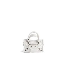 Balenciaga Sac Le City Nano en Blanc