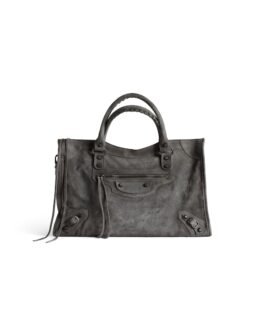 Balenciaga Sac Le City Moyen en Gris Orage