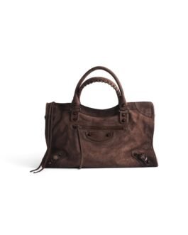 Balenciaga Sac Le City Moyen en Espresso Clair