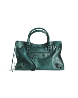 Balenciaga Sac Le City Moyen en Émeraude Foncé
