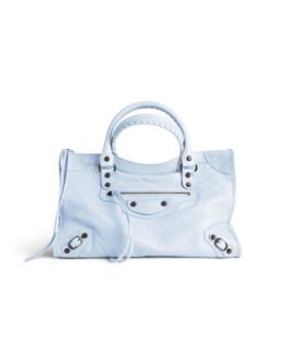 Balenciaga Sac Le City Moyen en Bleu Nuage