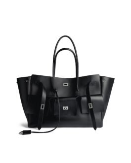 Balenciaga Sac Carry All Bel Air Grand pour Femme en Noir