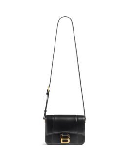 Balenciaga Sac À Rabat Hourglass Petit en Noir