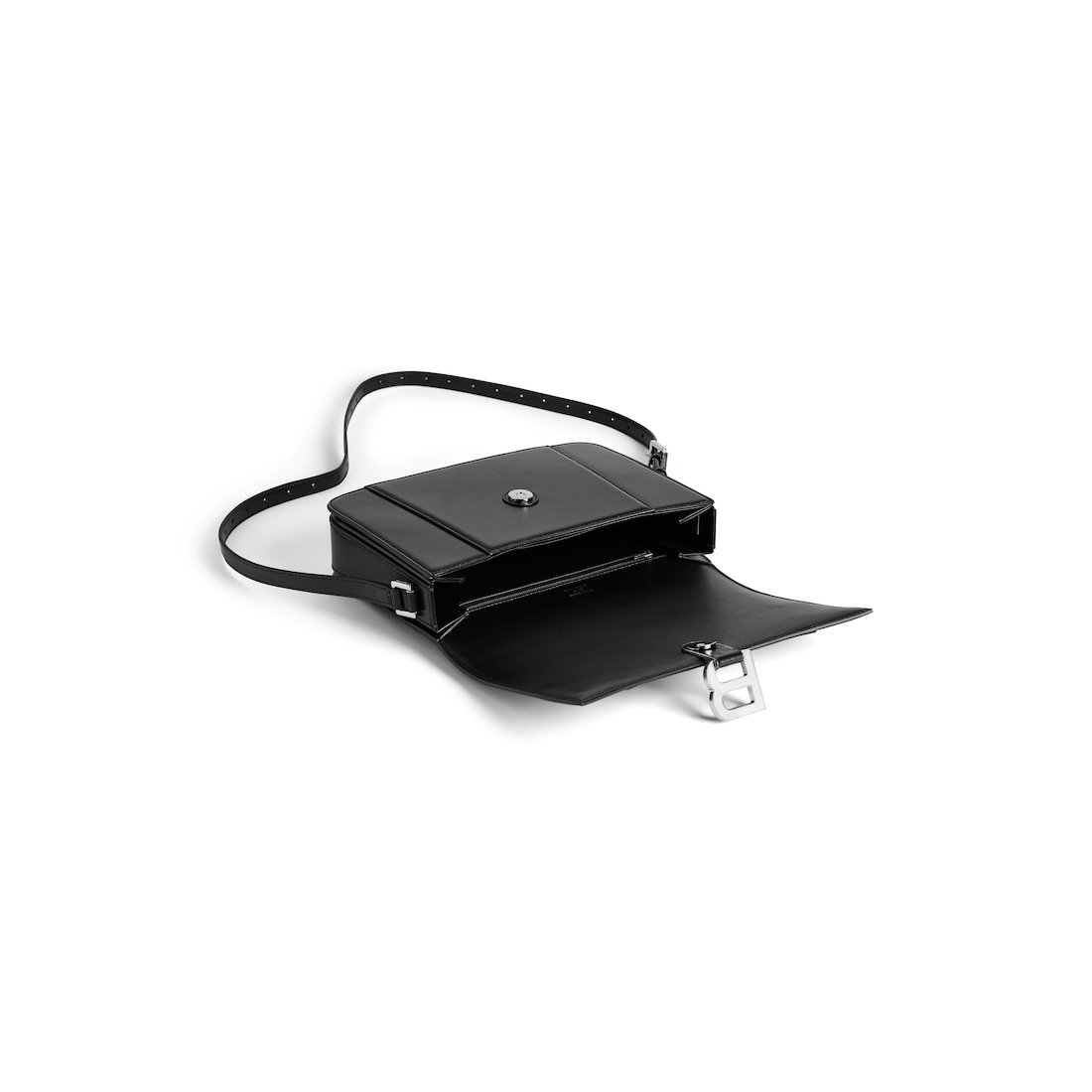 Balenciaga Sac À Rabat Hourglass Moyen pour Femme en Noir