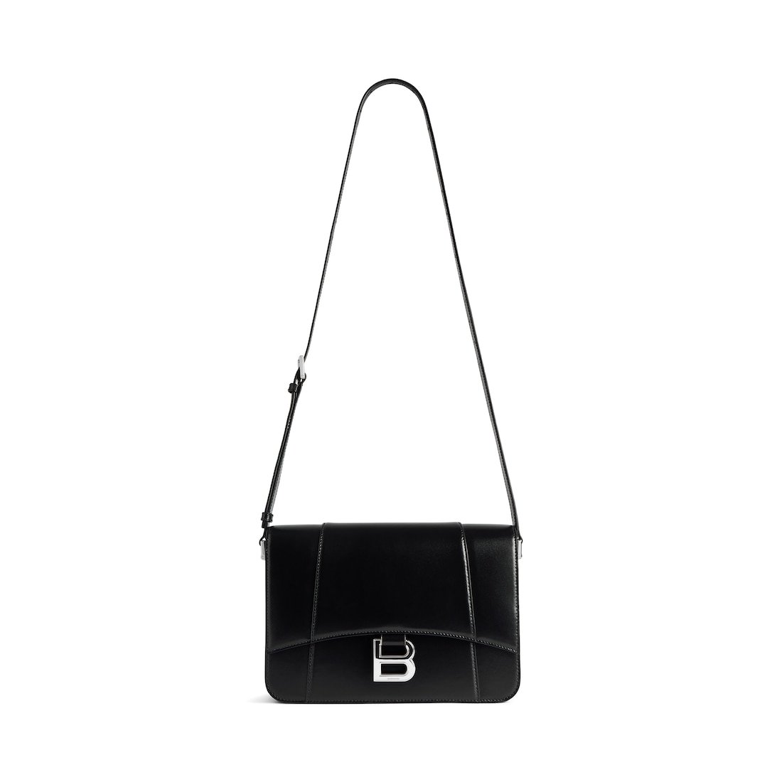 Balenciaga Sac À Rabat Hourglass Moyen pour Femme en Noir
