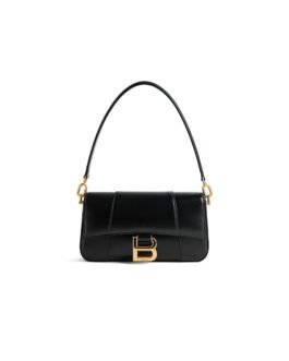 Balenciaga Sac Sling Hourglass Petit en Noir