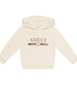 Sweat-shirt à capuche imprimé en coton
