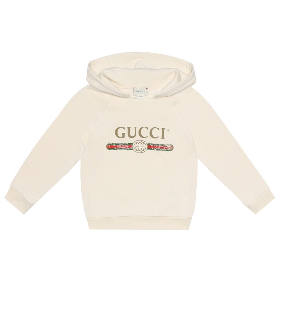 Sweat-shirt à capuche imprimé en coton