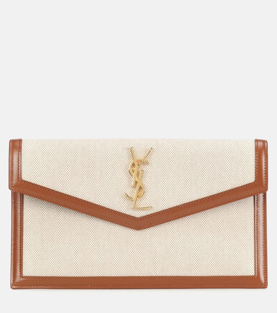 Pochette Uptown en toile et cuir