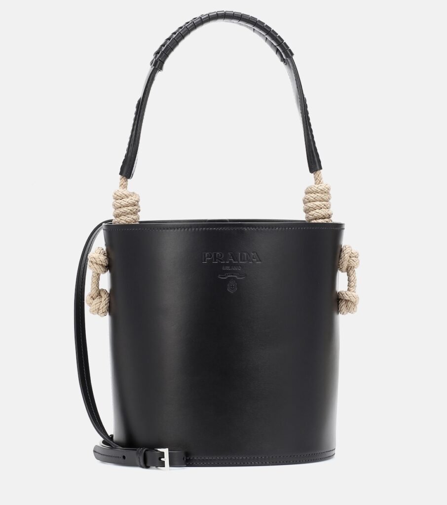 Sac seau Tambour en cuir