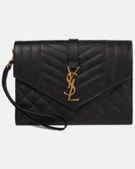 Pochette Envelope en cuir matelassé