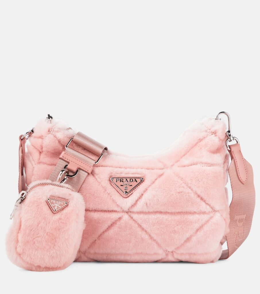 Sac à bandoulière en shearling