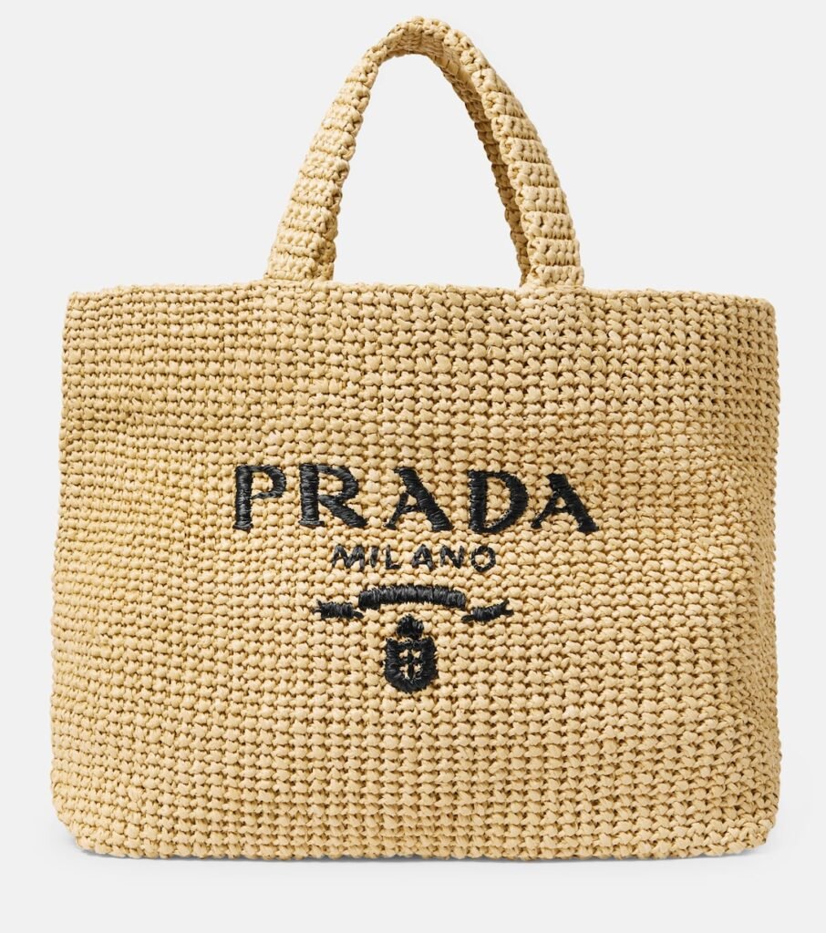 Sac Cabas Prada en Raphia Crocheté
