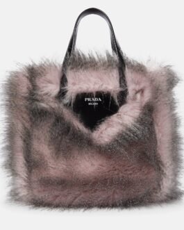 Sac en fourrure synthétique et cuir