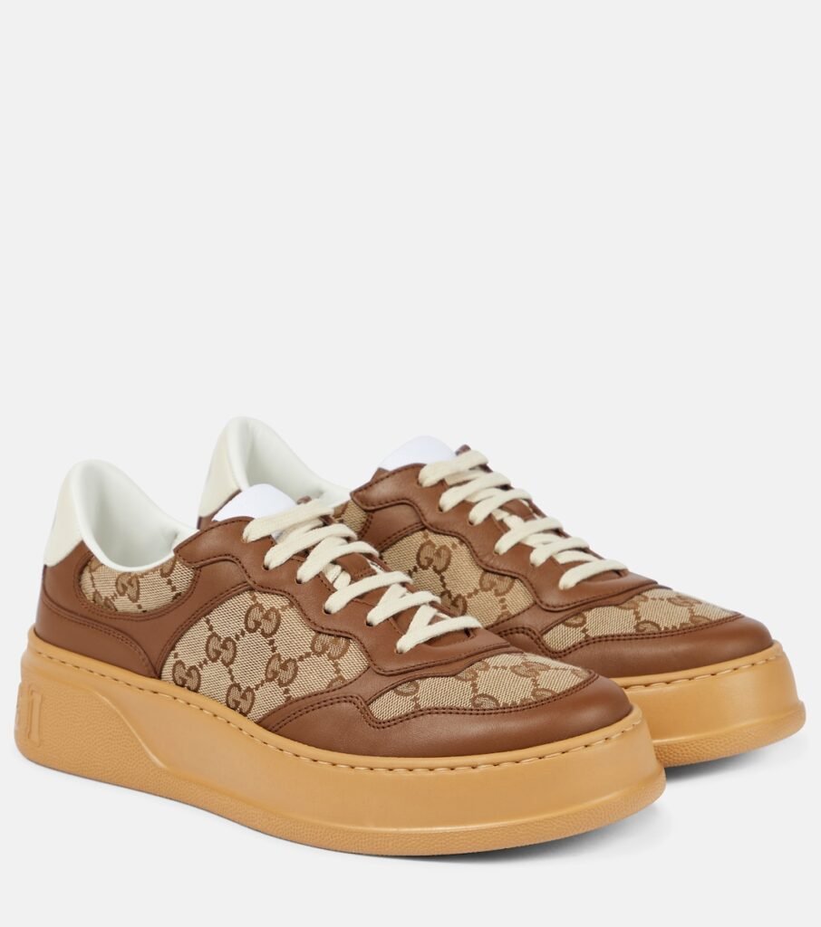 Baskets en toile Original GG et cuir