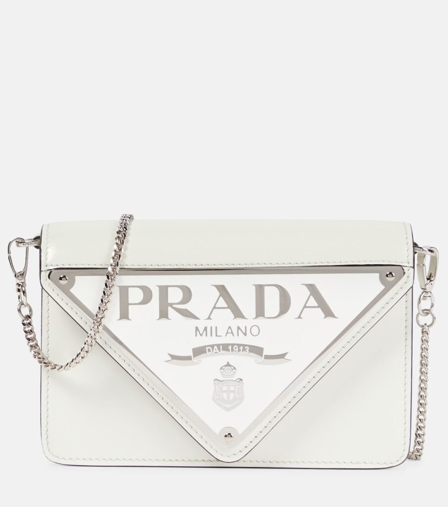 Sac à bandoulière Triangle Mini en cuir