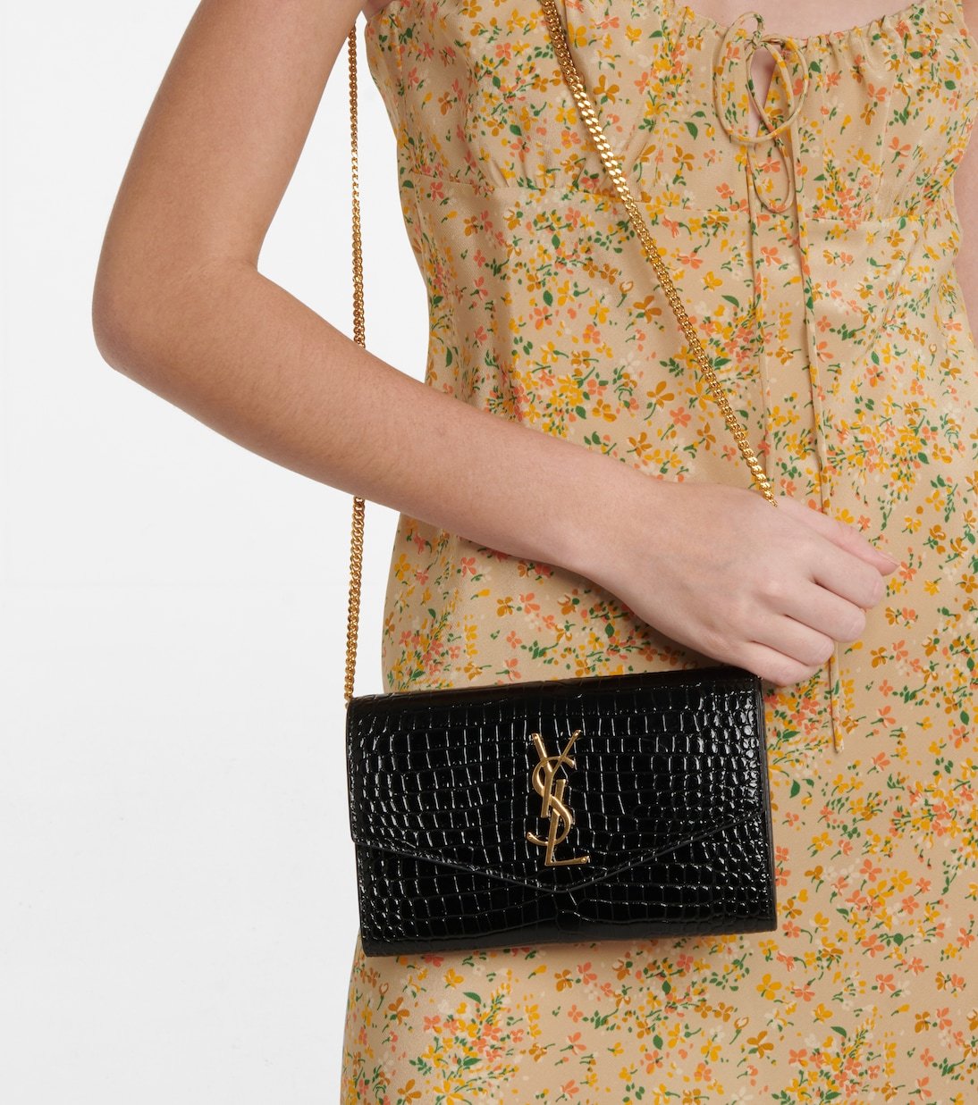 Portefeuille à chaîne Uptown en cuir embossé – Image 2