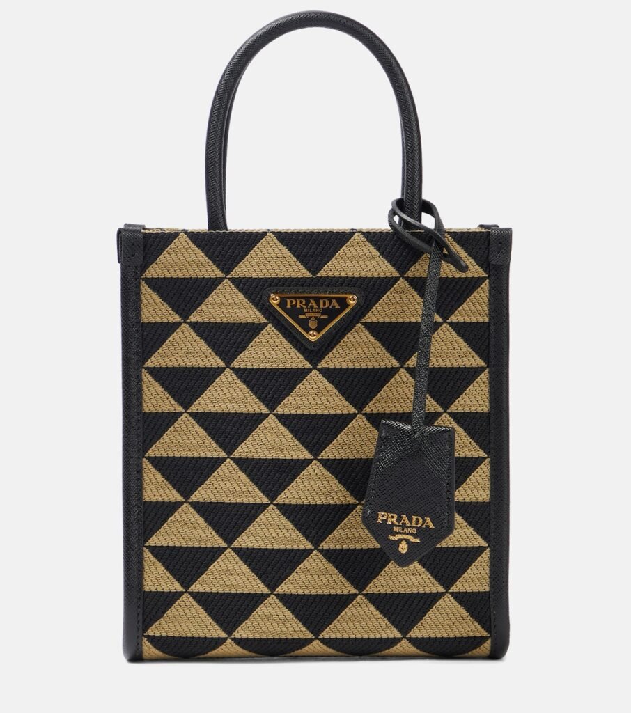 Petit Sac Prada Symbole en Tissu Brodé