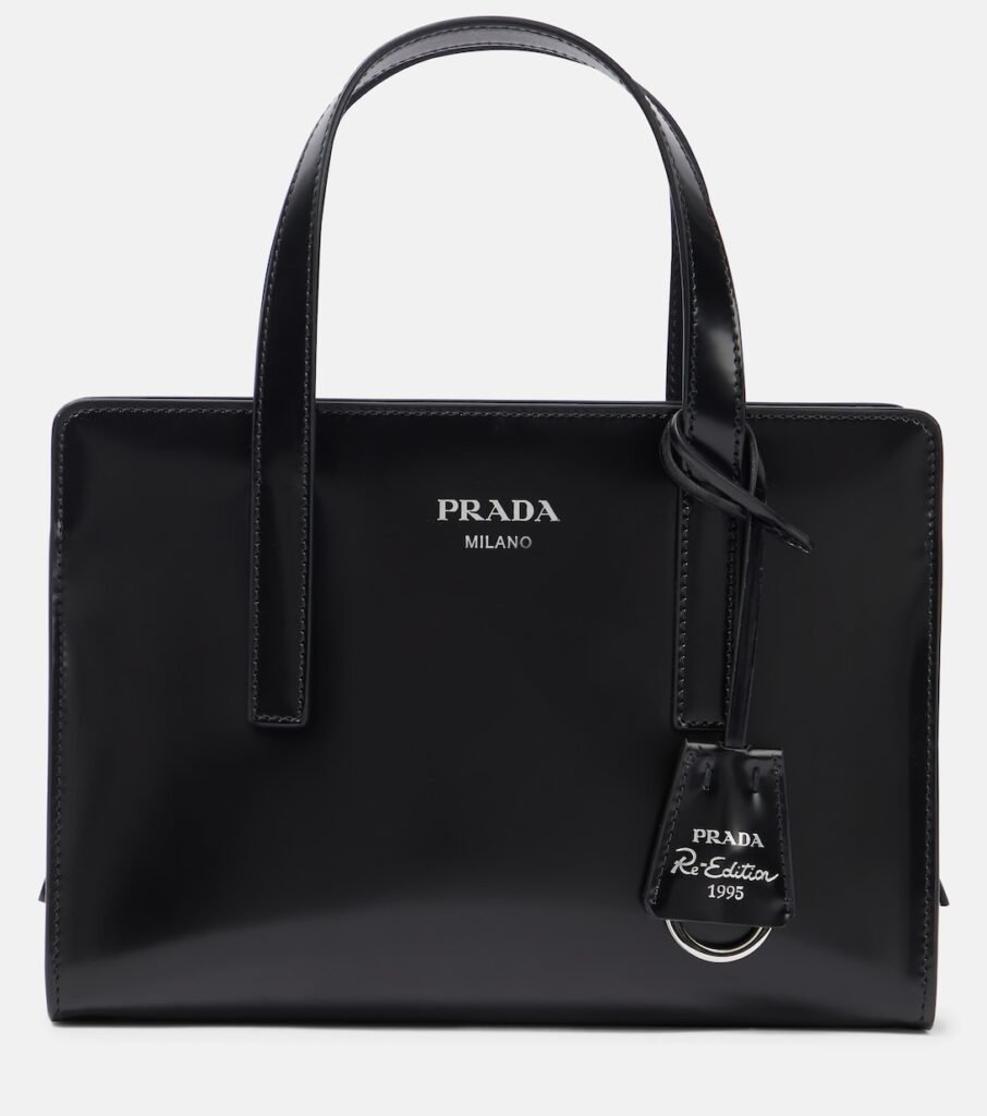 Sac en cuir verni à logo