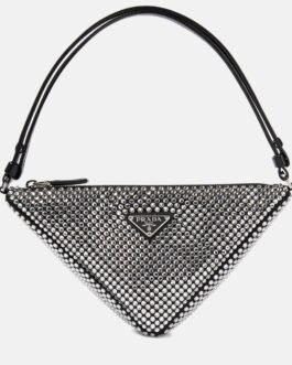 Sac Triangle en satin à ornements