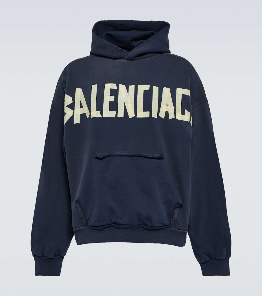 Sweat-shirt à capuche Tape en coton