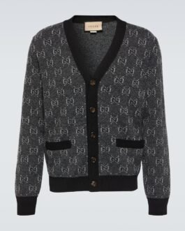 Cardigan en jacquard de laine