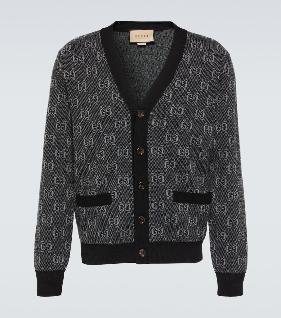 Cardigan en jacquard de laine