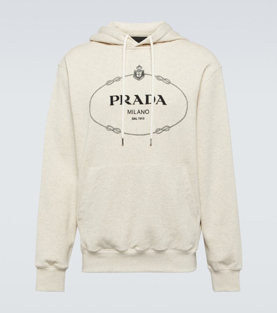 Sweat-shirt à capuche en coton à logo