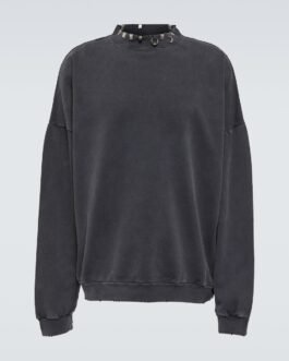 Sweat-shirt en coton à ornements