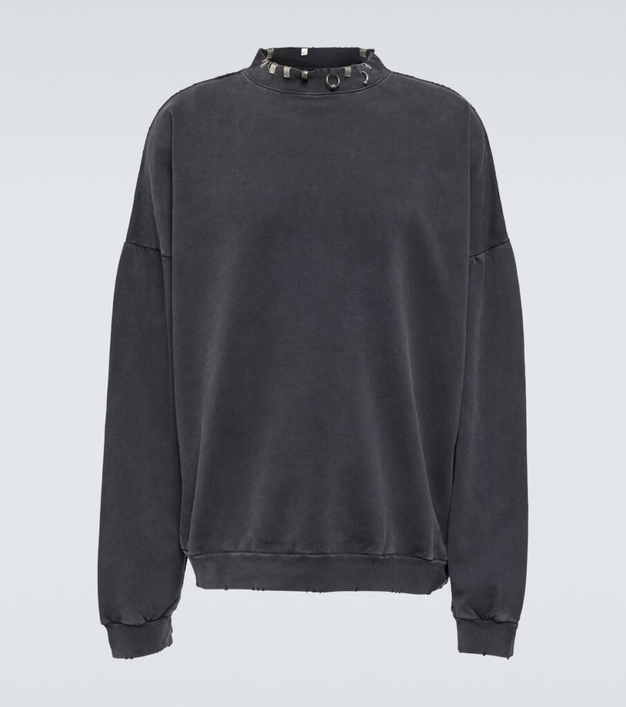 Sweat-shirt en coton à ornements