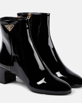 Bottines en cuir verni