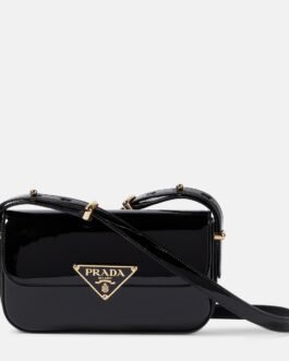 Sac en cuir verni à logo