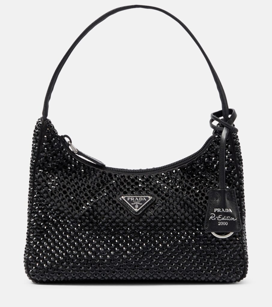 Sac en satin à cristaux