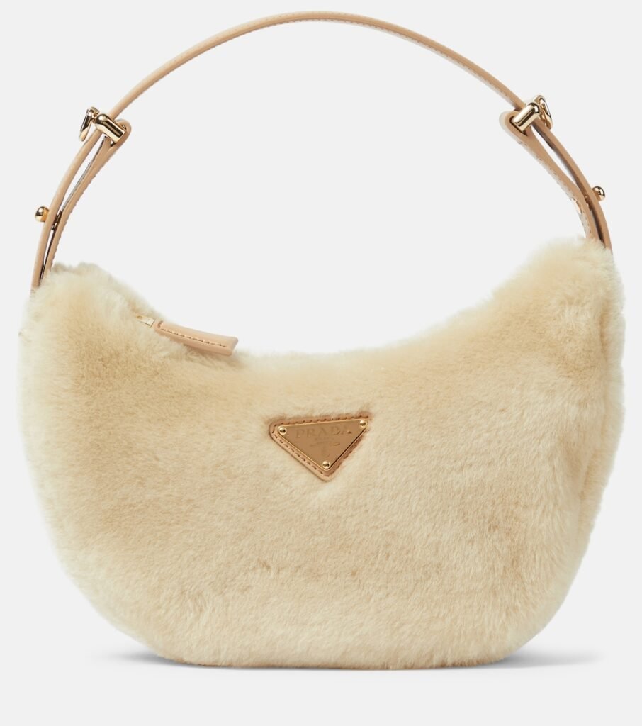 Sac Arqué en shearling